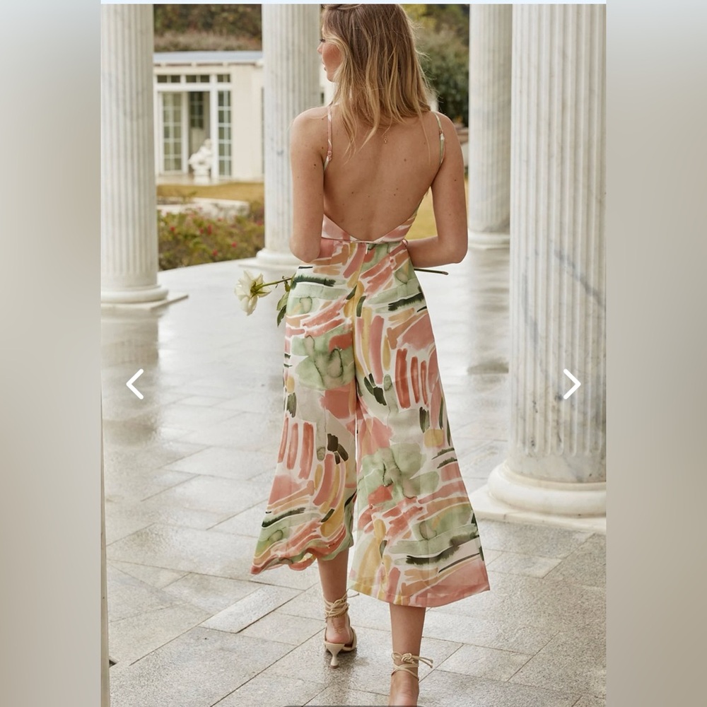 Abstract Print Midi Romper - Picture 12 of 13